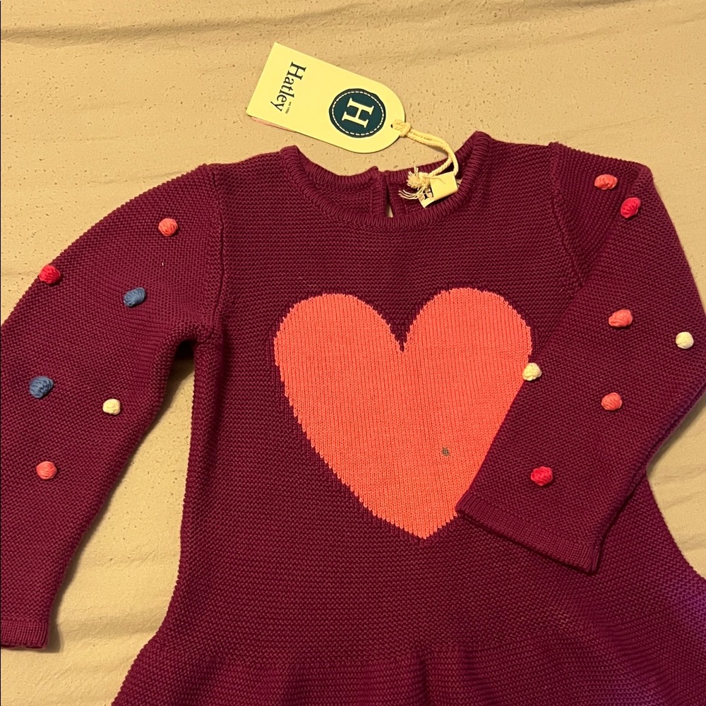 Hatley Purple Dress with Orange Heart